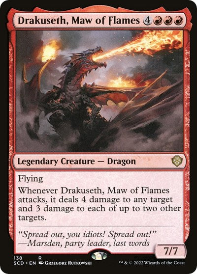 Drakuseth, Maw of Flames (Commander 2022 Starter Decks) Light Play