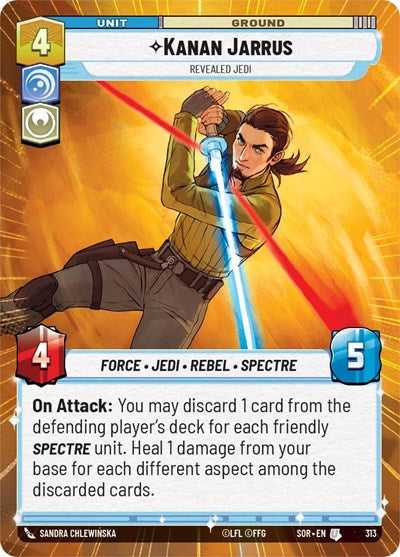 Kanan Jarrus Revealed Jedi (Hyperspace) (Spark of Rebellion) Near Mint