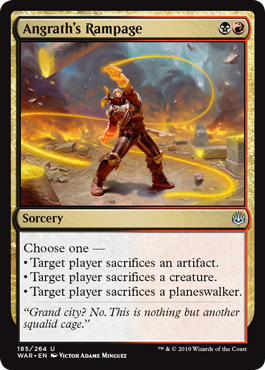 Angrath's Rampage (War of the Spark) Light Play