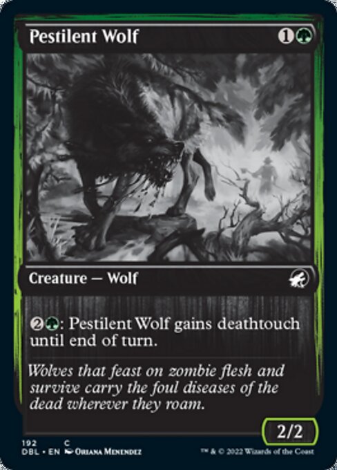 Pestilent Wolf (Innistrad: Double Feature) Light Play Foil