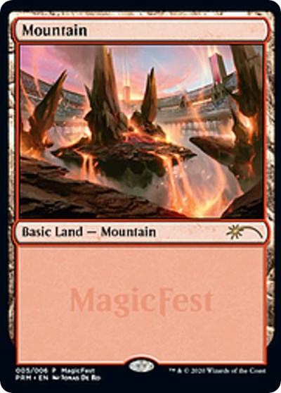 Mountain (2020) (Promos: Magicfest Cards) Light Play Foil