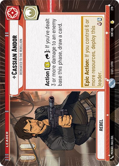 Cassian Andor Dedicated to the Rebellion (Hyperspace) (Spark of Rebellion) Near Mint