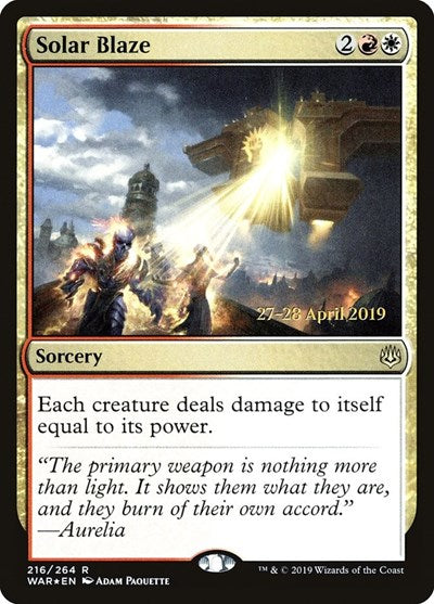 Solar Blaze (Promos: Prerelease Cards) Near Mint Foil