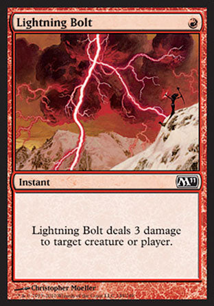 Lightning Bolt (Magic 2011 Core Set) Damaged / Poor