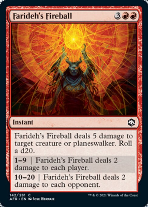 Farideh's Fireball (Adventures in the Forgotten Realms) Light Play Foil