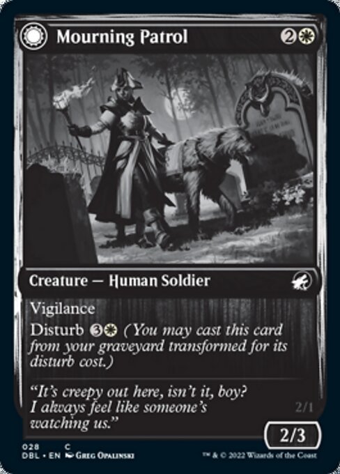 Mourning Patrol / Morning Apparition (Innistrad: Double Feature) Light Play Foil