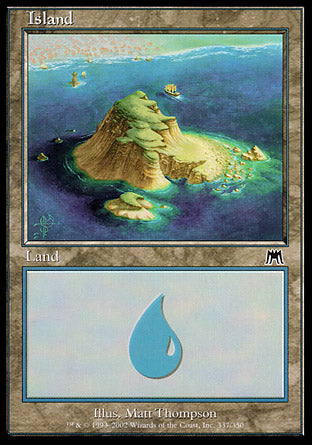 Island (337) (Onslaught) Light Play Foil
