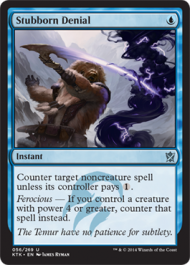 Stubborn Denial (Khans of Tarkir) Medium Play Foil