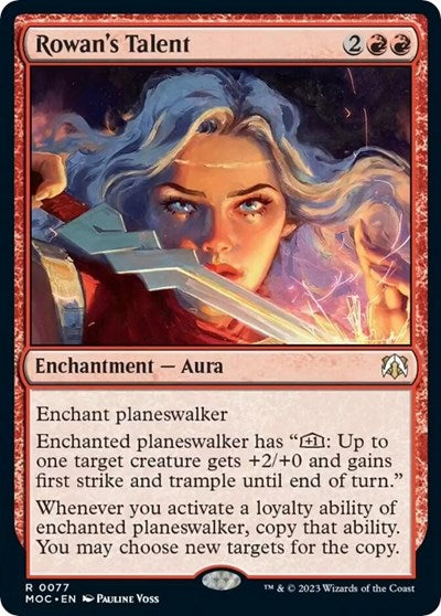 Rowan's Talent (Commander: March of the Machine) Light Play Foil