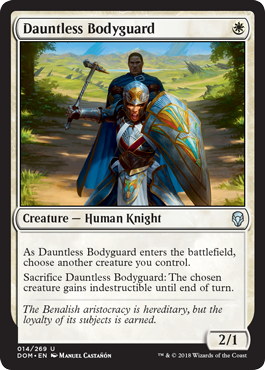 Dauntless Bodyguard (Dominaria) Near Mint Foil