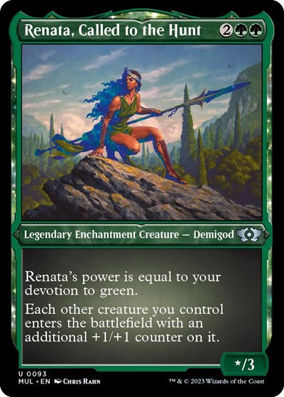 Renata, Called to the Hunt (Foil Etched) (March of the Machine: Multiverse Legends) Light Play Foil