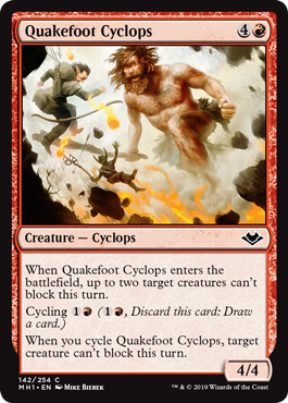 Quakefoot Cyclops (Modern Horizons) Light Play Foil