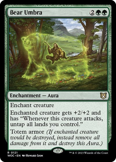 Bear Umbra (Commander: Wilds of Eldraine) Light Play