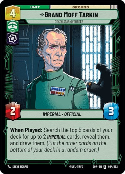 Grand Moff Tarkin Death Star Overseer (Spark of Rebellion) Near Mint Foil