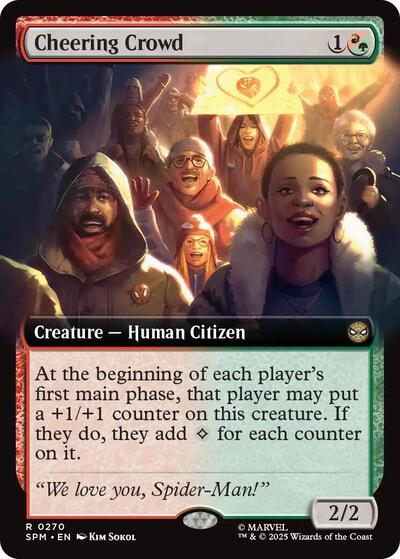 Cheering Crowd (Extended Art) (Marvel's Spider-Man) Light Play Foil