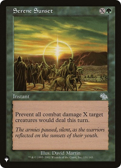 Serene Sunset (The List) Light Play