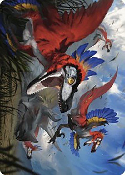 Wrathful Raptors Art Card (Art Series: The Lost Caverns of Ixalan) Near Mint