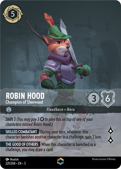 Robin Hood - Champion of Sherwood (Alternate Art) (Into the Inklands) Near Mint Holofoil