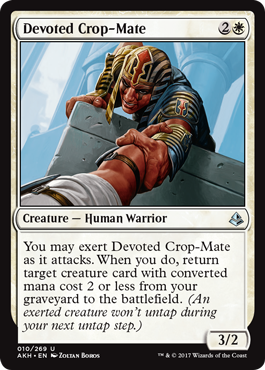 Devoted Crop-Mate (Amonkhet) Near Mint Foil