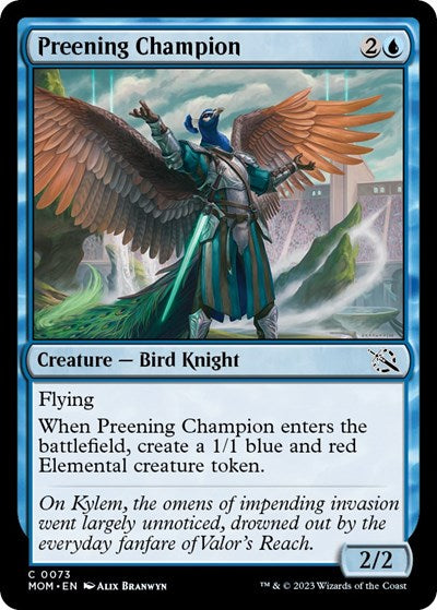 Preening Champion (March of the Machine) Light Play Foil