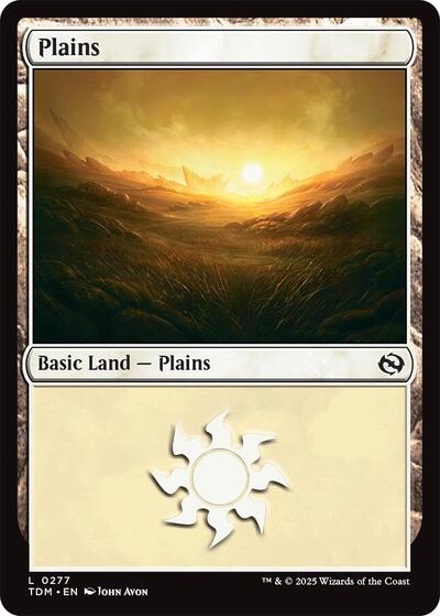 Plains (0277) (Tarkir: Dragonstorm) Light Play Foil