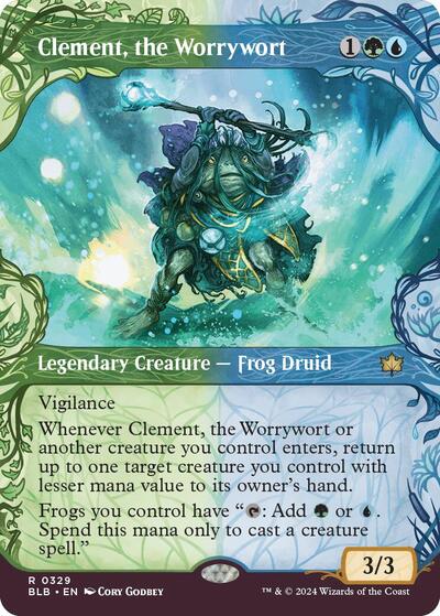 Clement, the Worrywort (Showcase) (Bloomburrow) Light Play Foil
