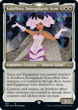 Solaflora, Intergalactic Icon (Showcase) (Galaxy Foil) (Unfinity) Light Play Foil