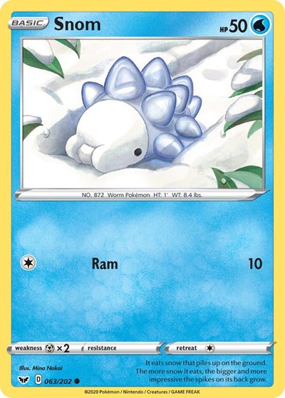 Snom (SWSH01: Sword & Shield Base Set) Light Play Reverse Holofoil