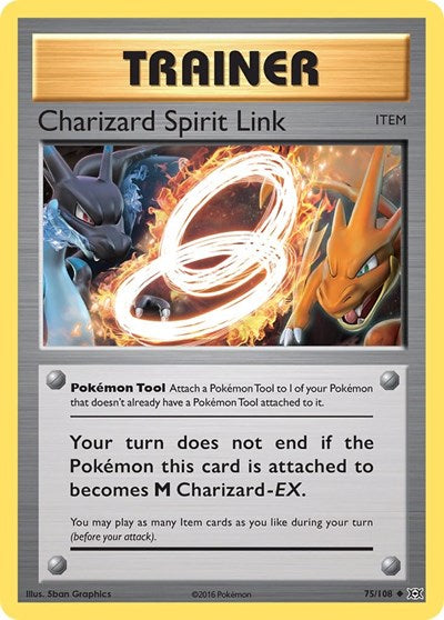 Charizard Spirit Link (XY - Evolutions) Light Play Reverse Holofoil