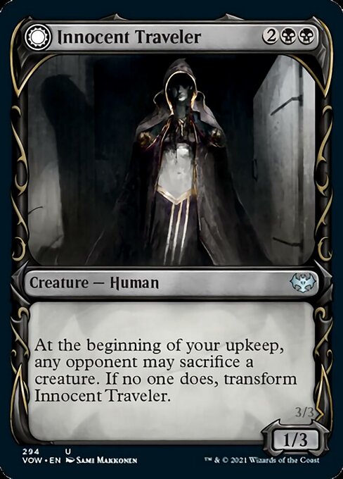 Innocent Traveler / Malicious Invader (Showcase) (Innistrad: Crimson Vow) Medium Play Foil