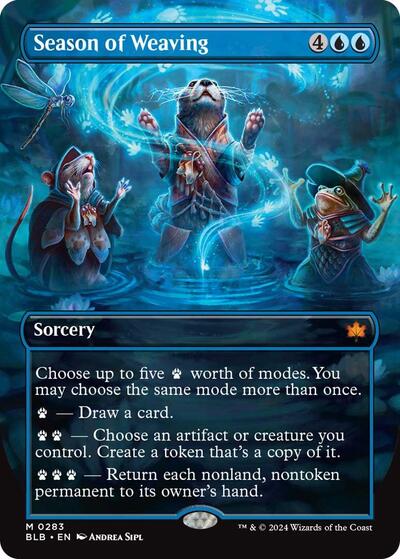 Season of Weaving (Borderless) (Bloomburrow) Light Play Foil