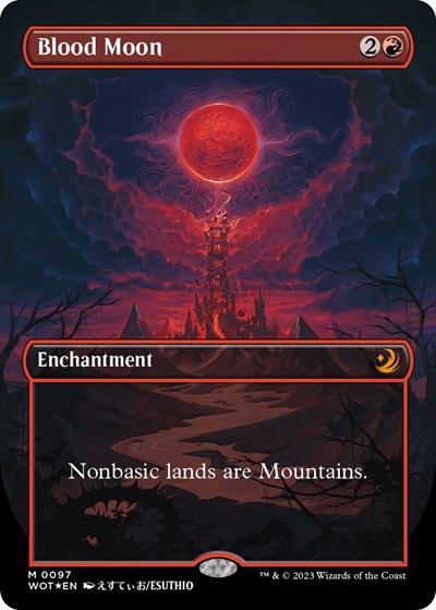 Blood Moon (Anime Borderless) (Confetti Foil) (Wilds of Eldraine: Enchanting Tales) Near Mint Foil