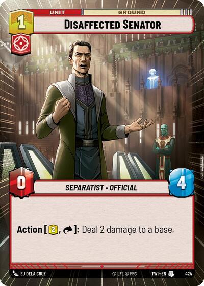 Disaffected Senator (Hyperspace) (Twilight of the Republic) Near Mint Foil