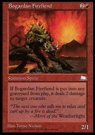 Bogardan Firefiend (Weatherlight) Near Mint