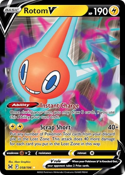 Rotom V (SWSH11: Lost Origin) Near Mint Holofoil