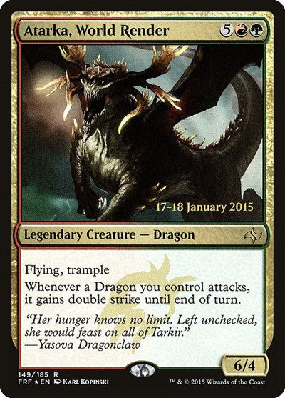 Atarka, World Render (Promos: Prerelease Cards) Medium Play Foil