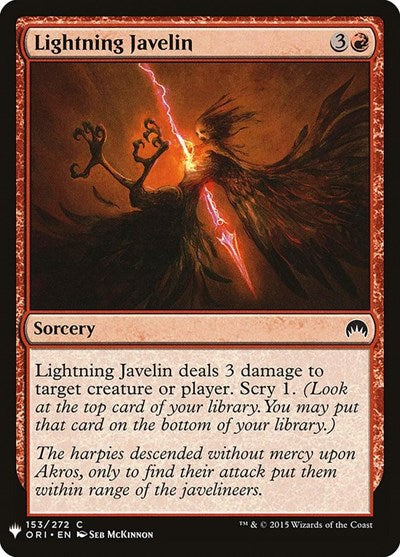 Lightning Javelin (Mystery Booster) Medium Play