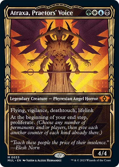 Atraxa, Praetors' Voice (March of the Machine: Multiverse Legends) Light Play Foil