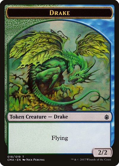 Drake Token (018) (Commander Anthology) Medium Play