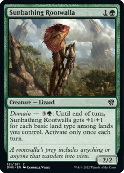 Sunbathing Rootwalla (Dominaria United) Medium Play Foil