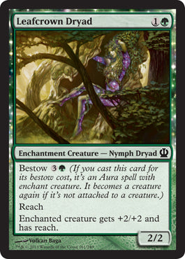 Leafcrown Dryad (Theros) Medium Play Foil