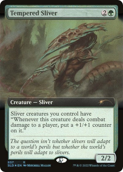 Tempered Sliver (Extended Art) (Secret Lair) Light Play Foil