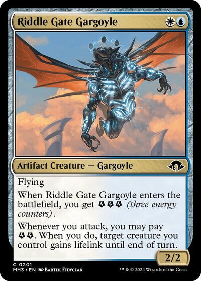 Riddle Gate Gargoyle (Modern Horizons 3) Light Play Foil