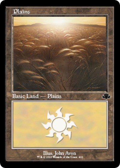Plains (402) (Retro Frame) (Dominaria Remastered) Near Mint