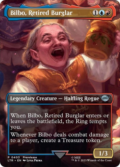 Bilbo, Retired Burglar (Borderless) (Universes Beyond: The Lord of the Rings: Tales of Middle-earth) Light Play Foil