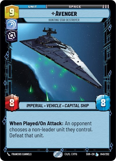 Avenger Hunting Star Destroyer (Spark of Rebellion) Near Mint Foil