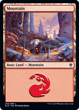 Mountain (263) (Throne of Eldraine) Light Play Foil