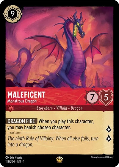 Maleficent - Monstrous Dragon (The First Chapter) Near Mint Cold Foil