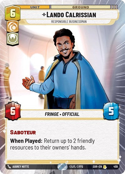 Lando Calrissian Responsible Businessman (Hyperspace) (Spark of Rebellion) Near Mint Foil