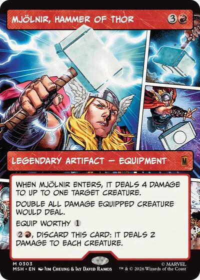 Mjolnir, Hammer of Thor (Borderless) (0303) (Marvel Super Heroes) Near Mint